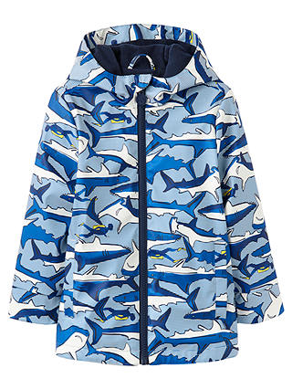 Little Joule Boys' Shark Skipper Coat, Blue