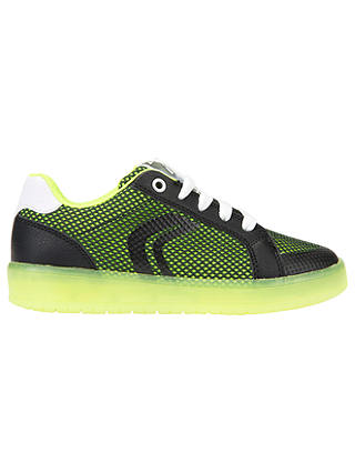 Geox Children's J Kommodor Laced Shoes, Black/Lime