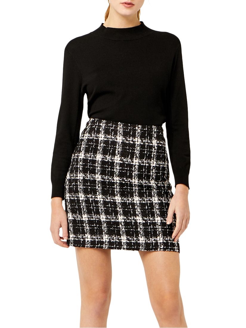 Warehouse Tweed Check Skirt, Multi