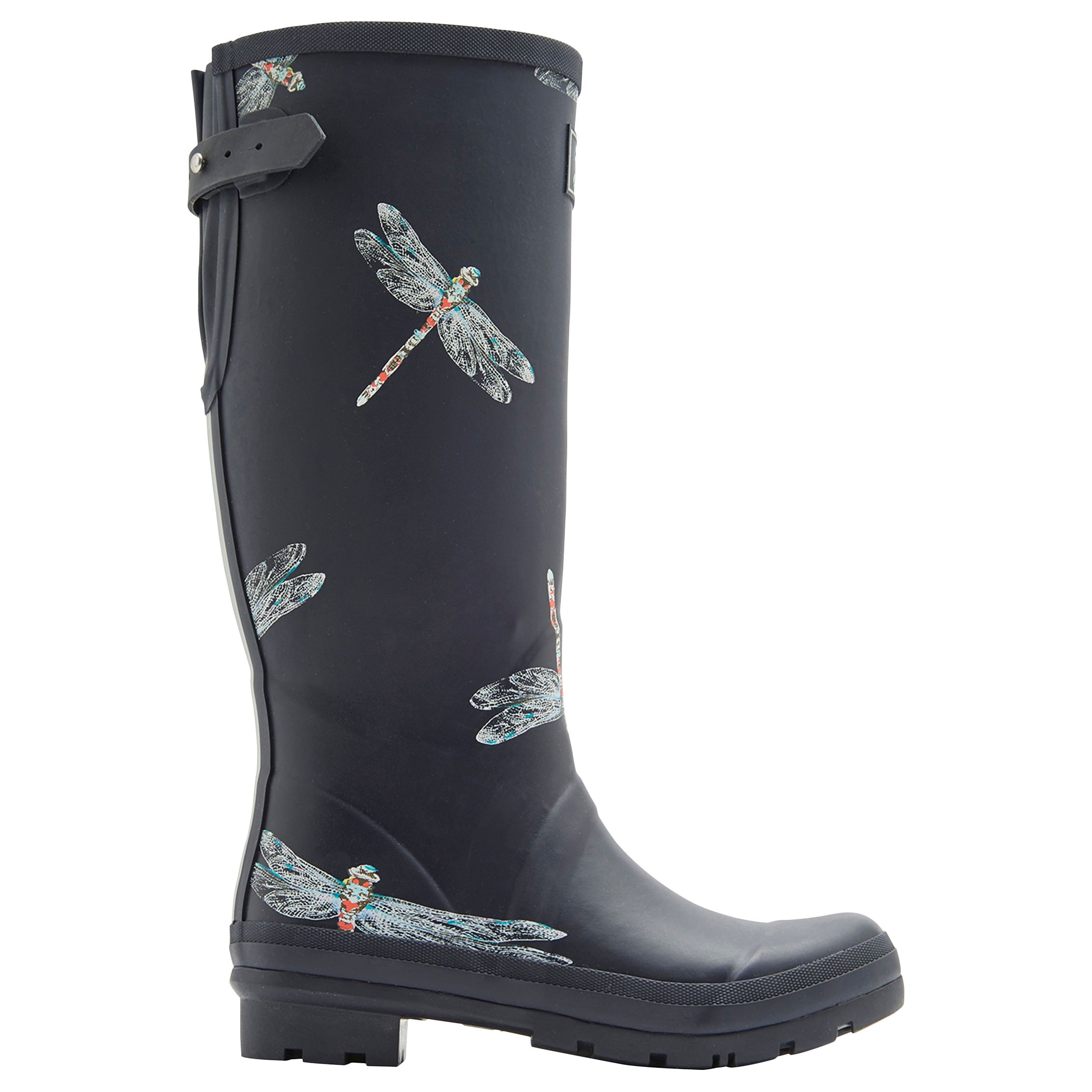 Joules Dragonfly Waterproof Adjustable Waterproof Wellington Boots, Navy