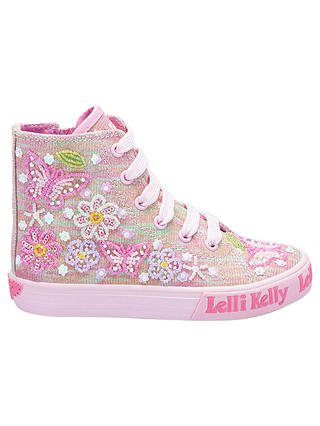 Lelli Kelly Children's Shining Butterfly High Top Trainers, Pink