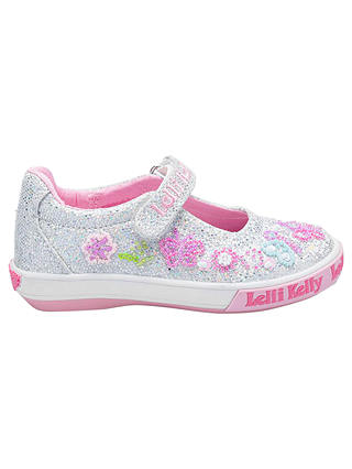 Lelli Kelly Children's Glitter Butterfly Dolly Shoes, Silver