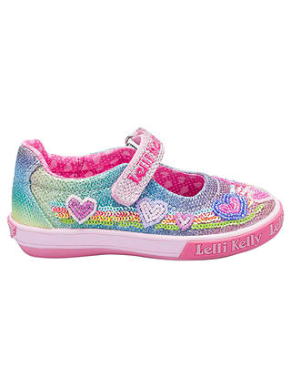 Lelli Kelly Children's Rainbow Hearts Dolly Shoes, Multi