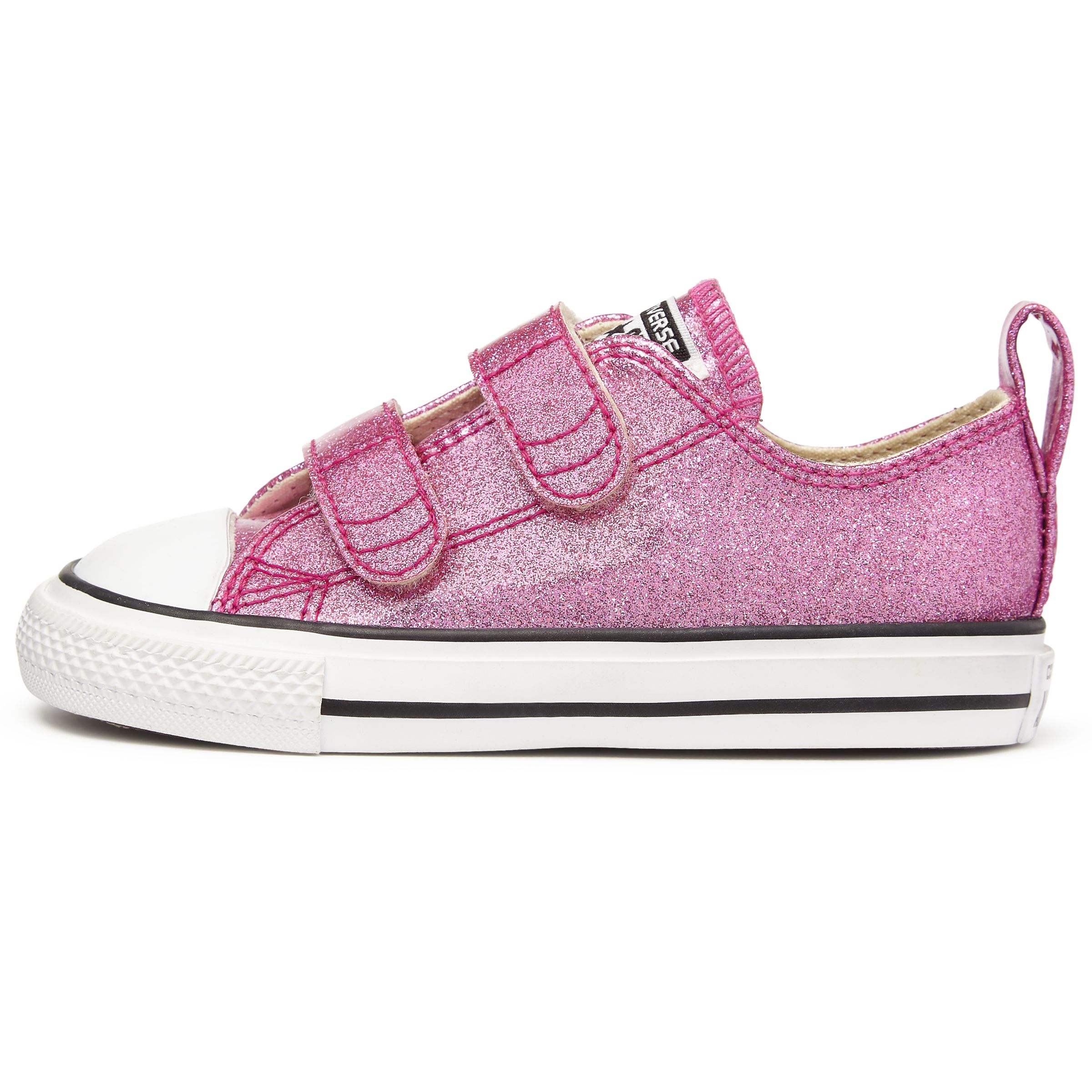 Converse Children's Chuck Taylor All Star Ox Rip-Tape Trainers, Pink Glitter