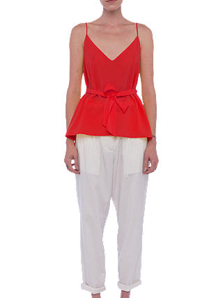 French Connection Dalma Crepe Light Top, Shanghai Red