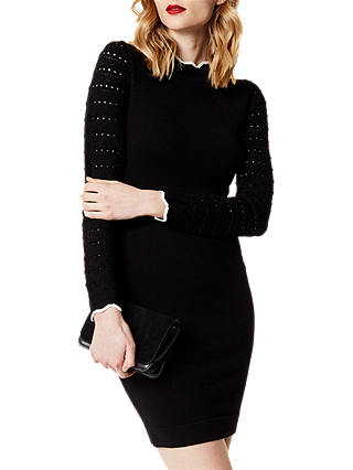 Karen Millen Fitted Knit Dress, Black