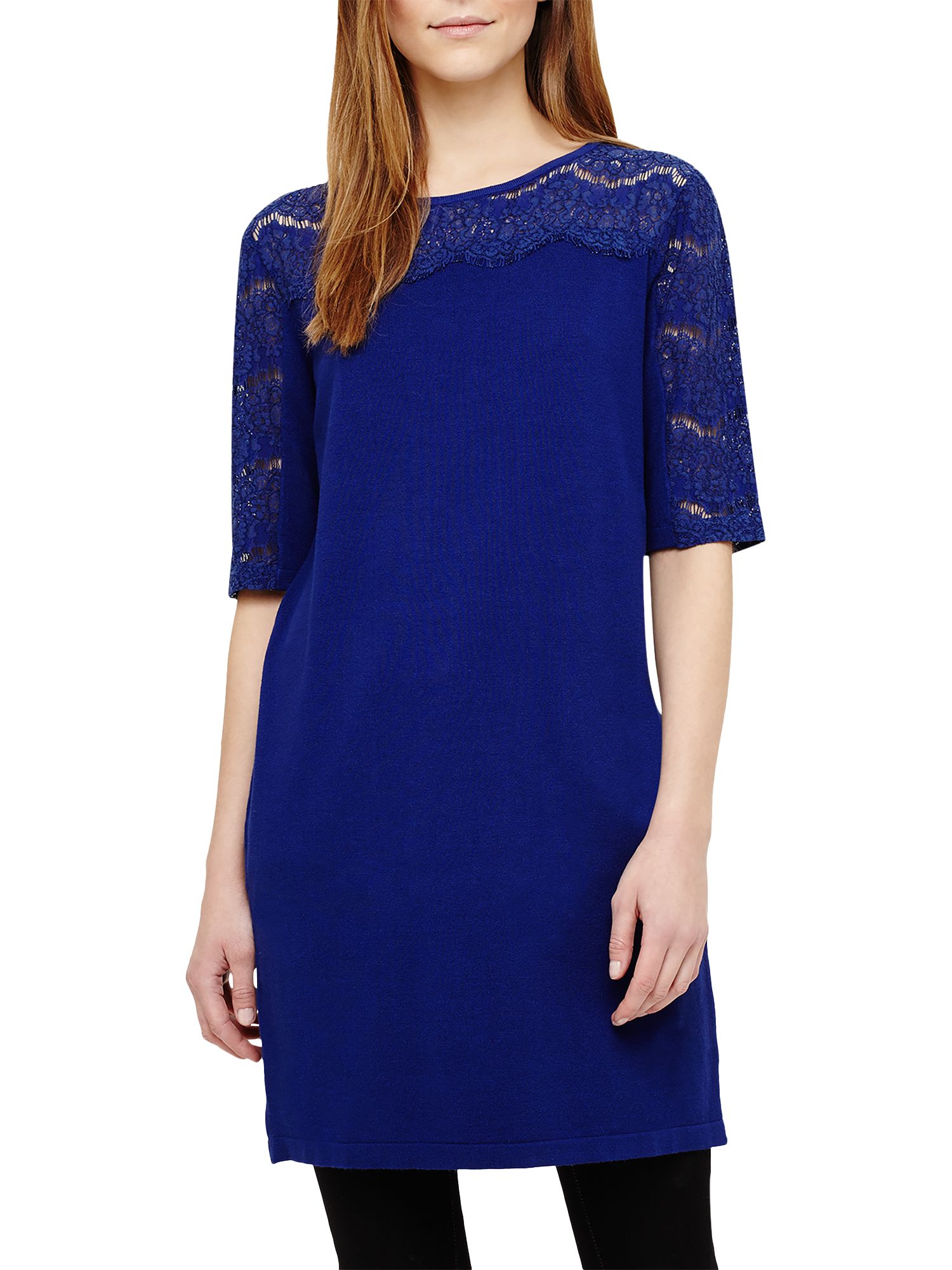 Phase Eight Laken Lace Knitted Tunic, Sapphire