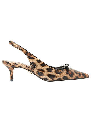 Dune Crafty Slingback Court Shoes, Leopard