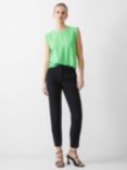 French Connection Whisper Ruth Tapered Trousers, Black