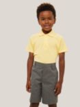 John Lewis Unisex Pure Cotton School Polo Shirt, Pack of 2, Yellow