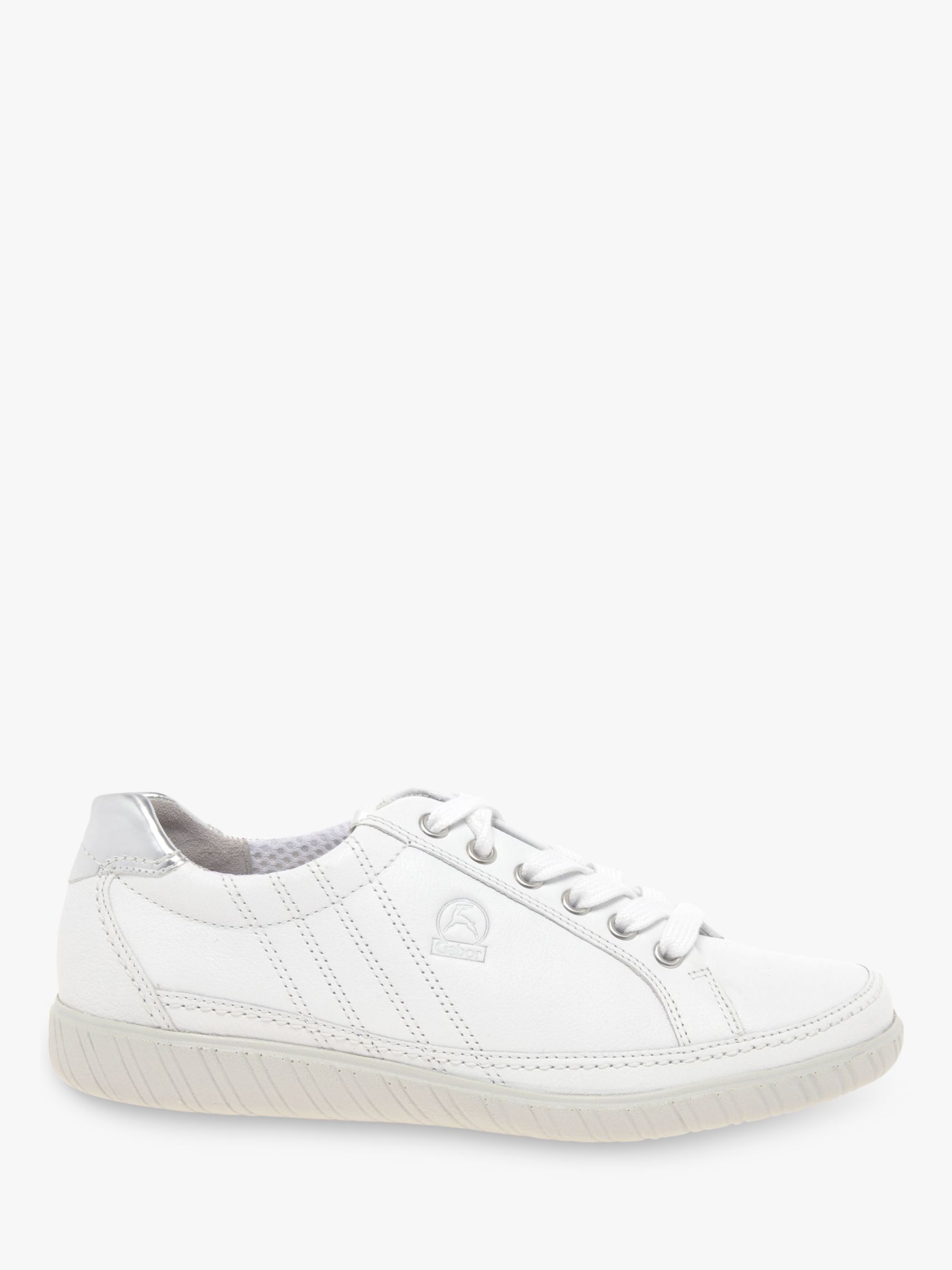 wide fit white leather trainers