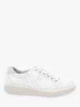 Gabor Amulet Wide Fit Leather Trainers, White
