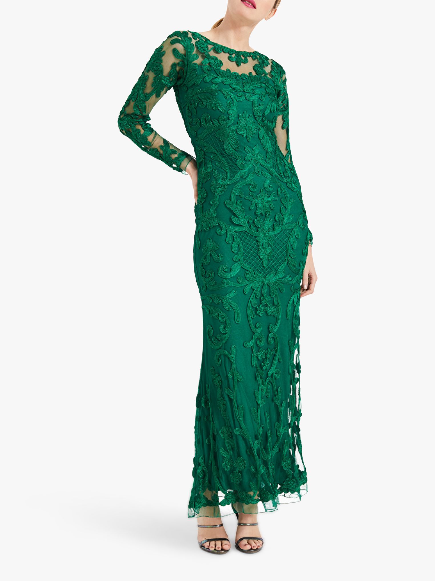 emerald green womens dress