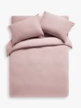 John Lewis Comfy & Relaxed Washed Cotton Bedding, Rosa