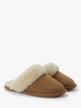 John Lewis Sheepskin Mule Slippers, Chestnut