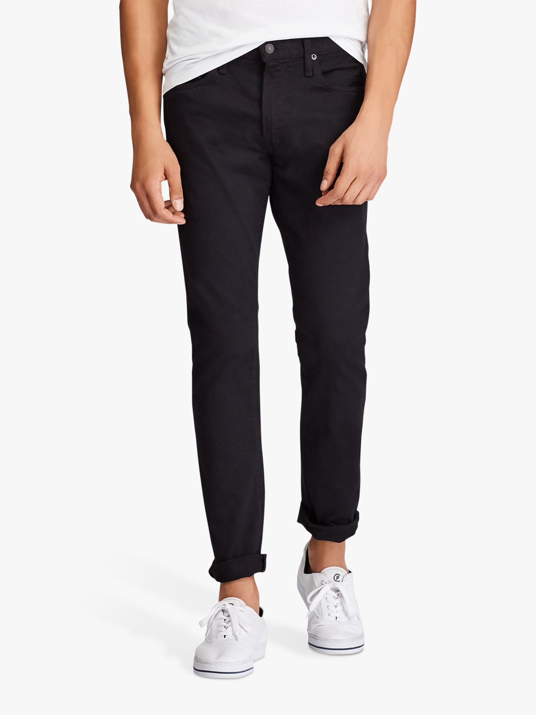 Polo Lauren Sullivan Slim Fit Pocket Jeans, Hidden Black Stretch John Lewis Partners