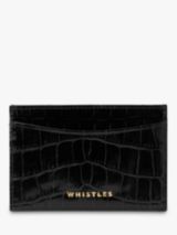 Whistles Shiny Croc Leather Card Holder