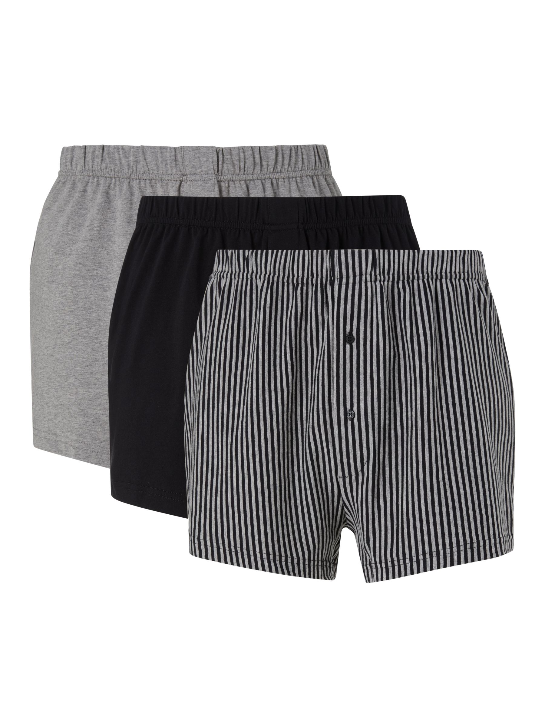 Pack of 3 pairs of Les Pockets cotton boyshorts with black bow
