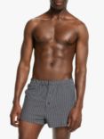 John Lewis Organic Cotton Jersey Double Button Boxers, Pack of 3, Black/Grey