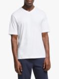 John Lewis V-Neck Organic Cotton Lounge T-Shirt, White