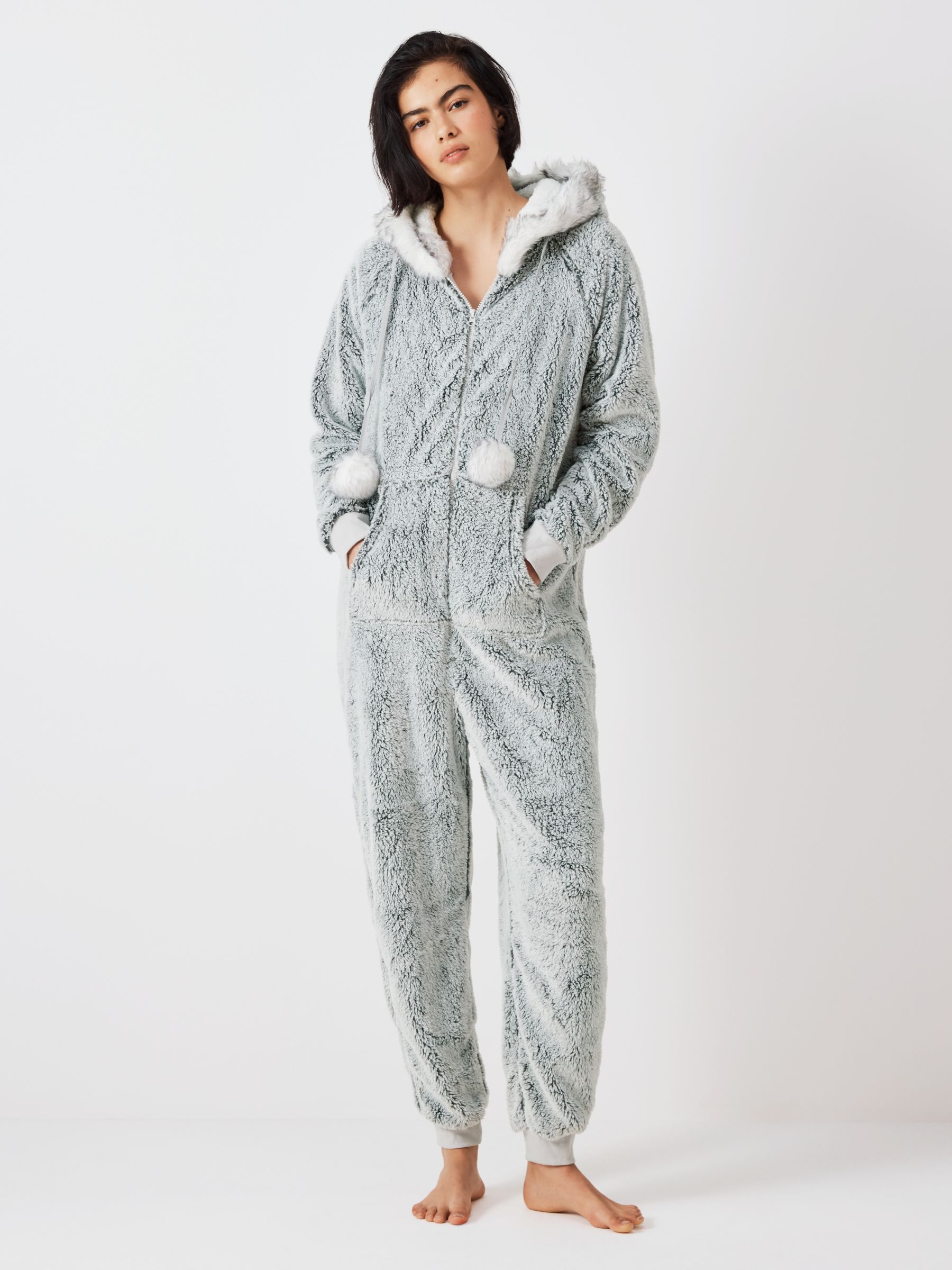 Women Onesies Fluffy Fleece Jumpsuits Sleepwear Plus Size Hood Sets Pajamas  For Adult Winter Warm Pyjamas XL gray : : Fashion
