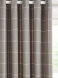 John Lewis Woven Check Pair Lined Eyelet Curtains