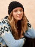 Brora Cashmere Cable Knit Beanie Hat