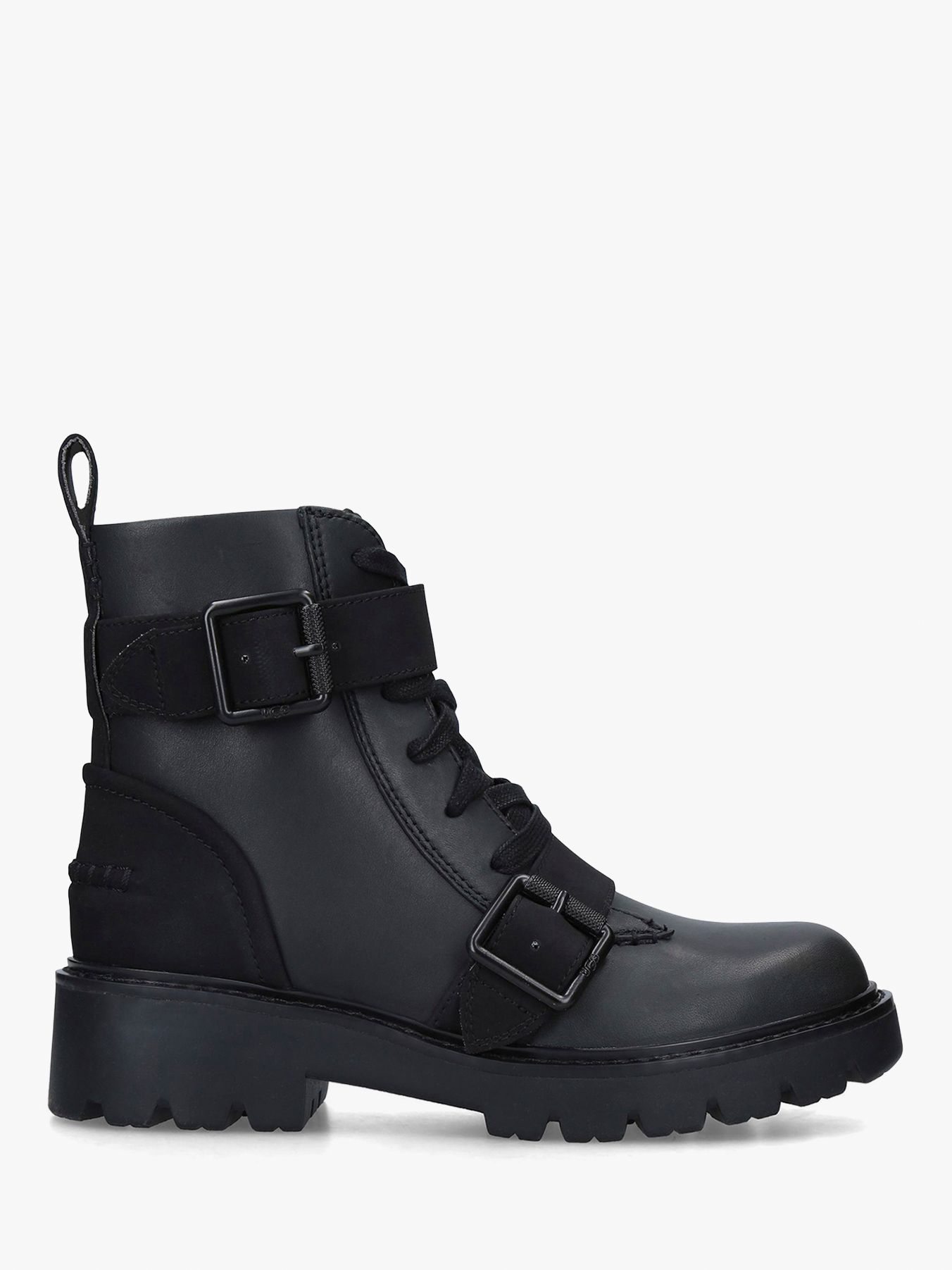 UGG Noe Leather Lace Up Boots, Black at 