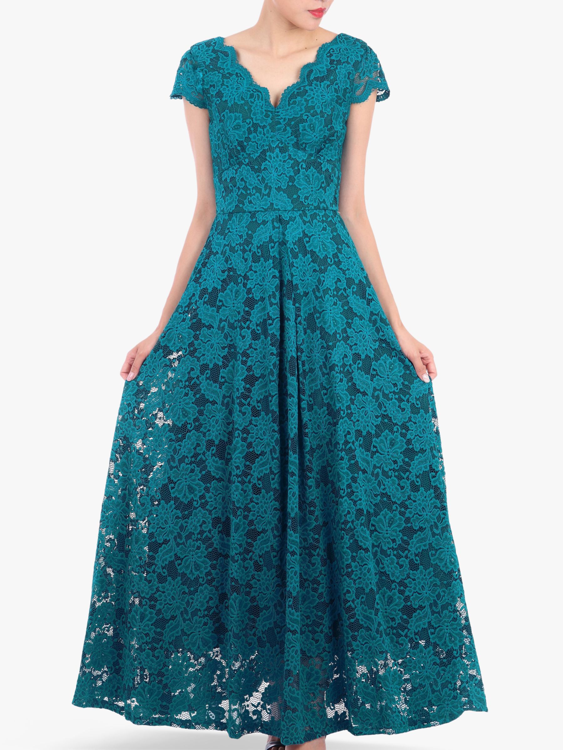 jolie moi blue lace dress