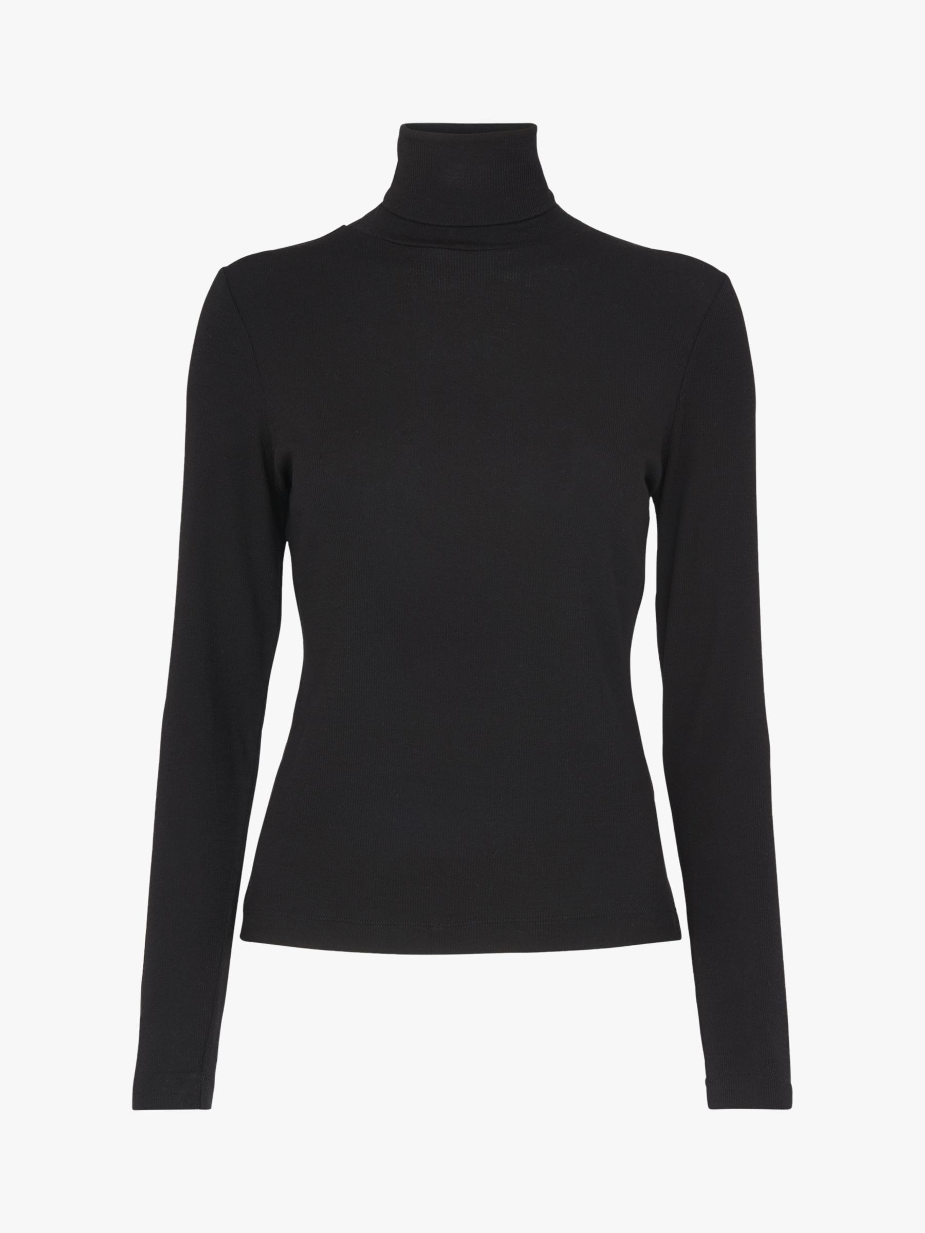 Whistles Essential Polo Neck Jumper, Black