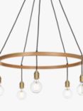 Tom Raffield Kern Small Pendant Ceiling Light, Solid Oak