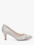 Rainbow Club Wide Fit Lexi Satin Toe Point Court Shoes, Ivory