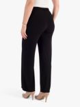 chesca Button Jersey Trousers, Black