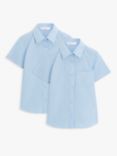 John Lewis Girls' Short Sleeved Stain Resistant Easy Care Blouse, Pack of 2