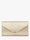 L.K.Bennett Lucy Envelope Leather Clutch Bag, Gold