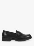 Geox Kids' Agata Slip On Leather Loafers, Black