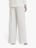 Whistles Annie Button Waist Wedding Trousers, Ivory