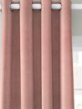 John Lewis Velvet Pair Lined Eyelet Curtains, Pink