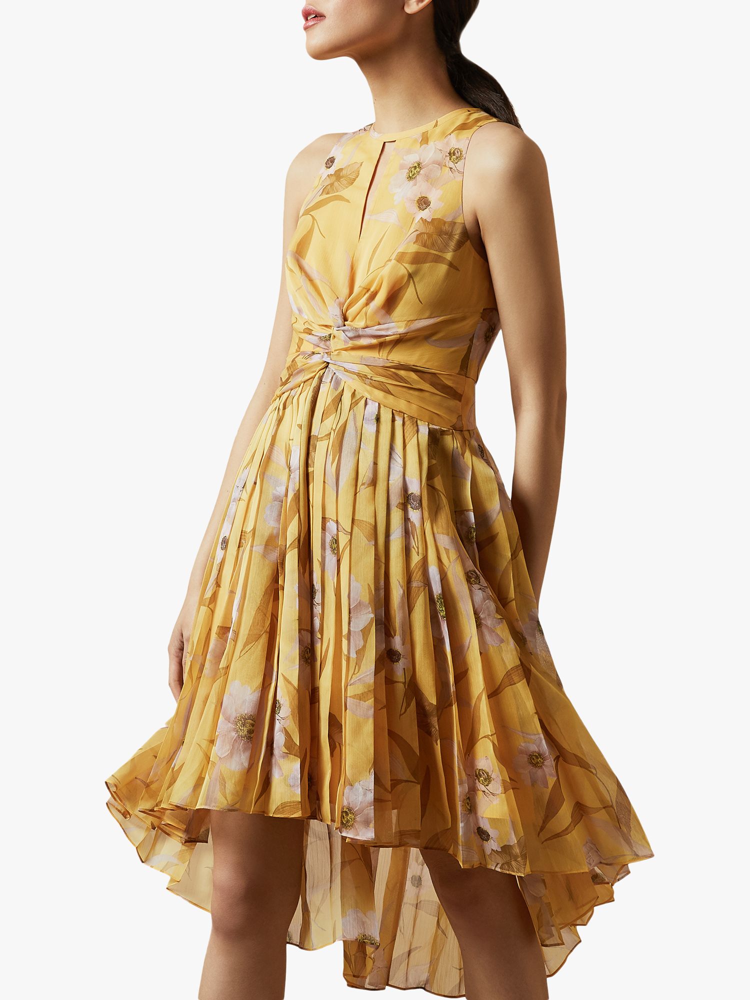 ted baker blue and gold dress