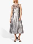 Phase Eight Lainey Shimmer Sequined Midi Dress, Silver