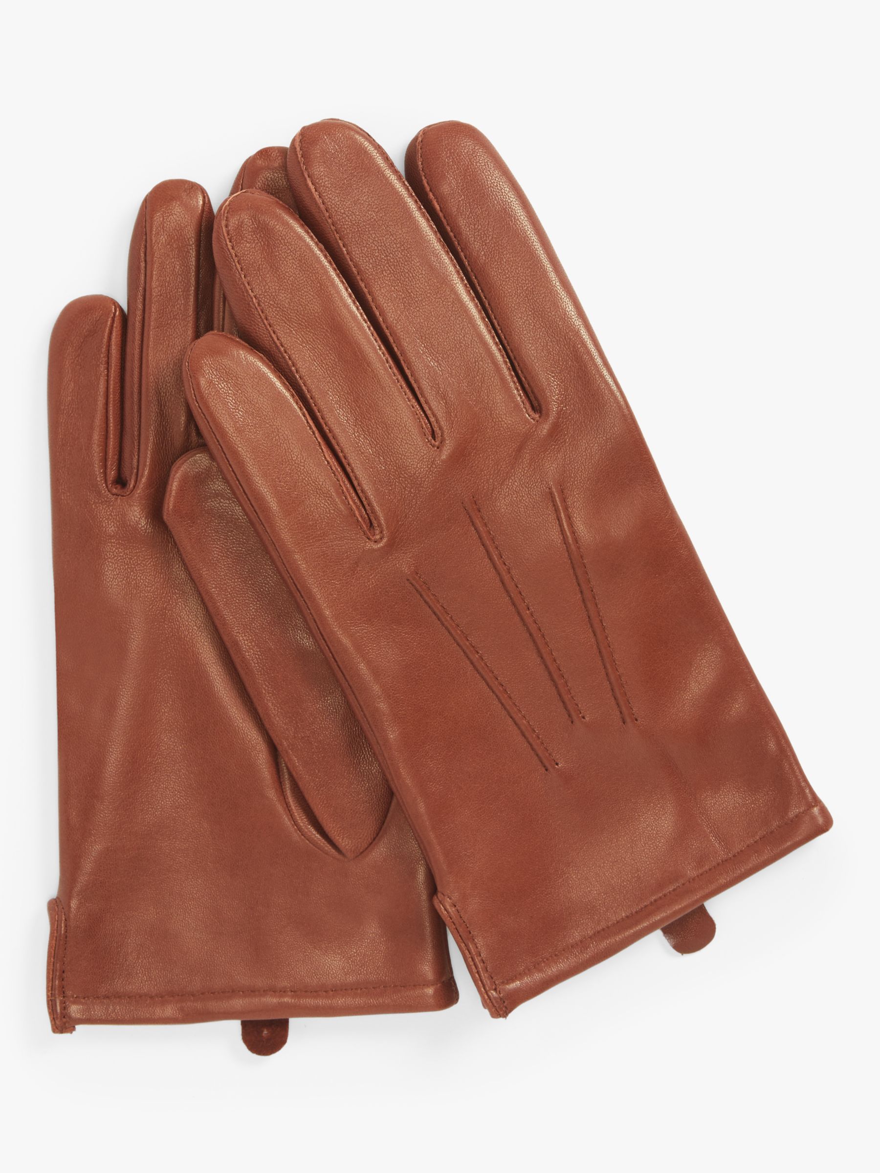 Dark Leather Size M New John Lewis John Lewis Womens Fleece Lined Leather Gloves 