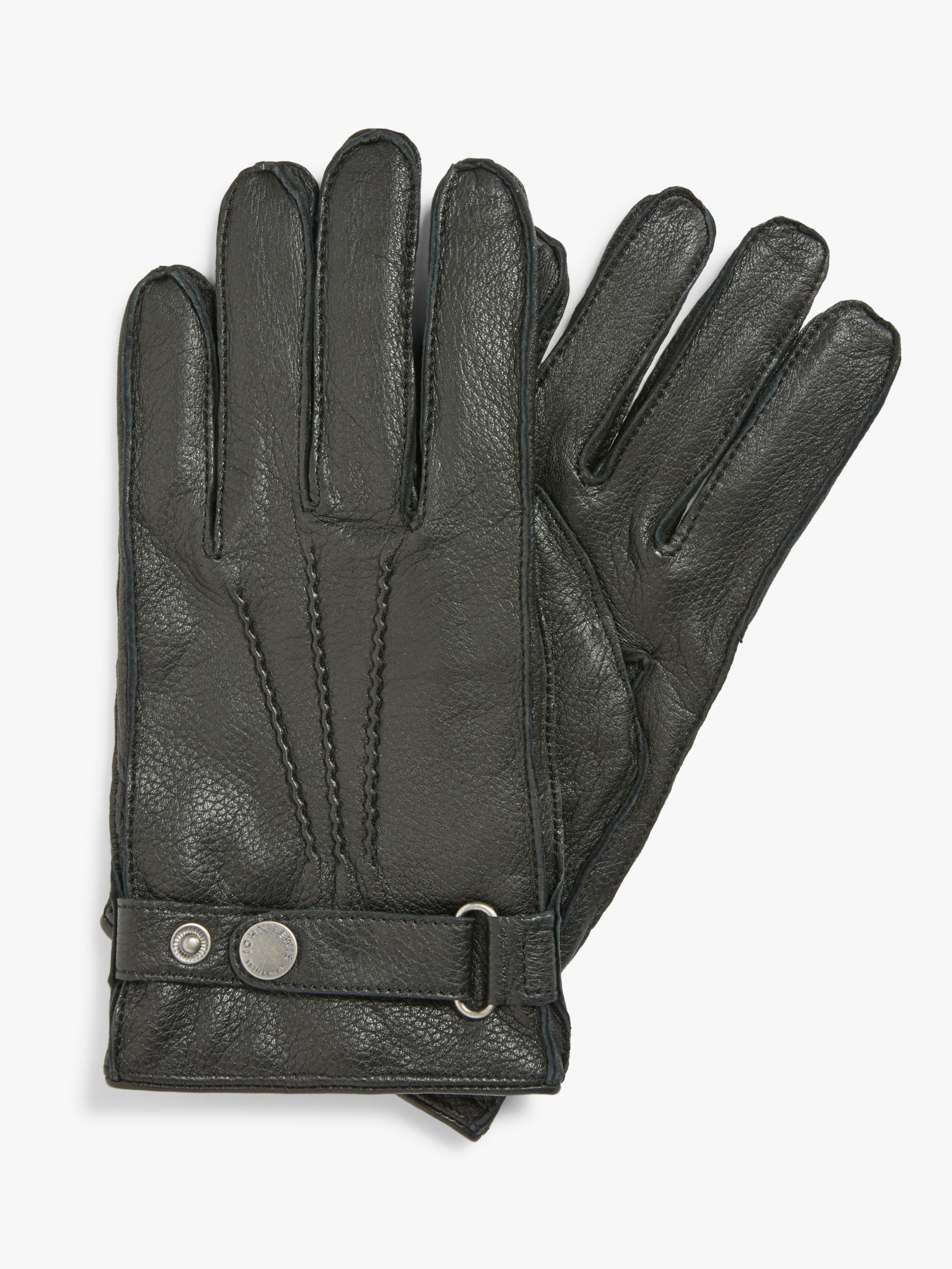 Large John Lewis John Lewis Luxury Tan 4 Button Leather Gloves 
