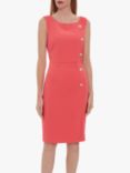 Gina Bacconi Mykia Crepe Midi Dress, Orange Red