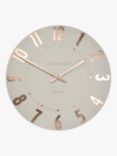 Thomas Kent Mulberry Wall Clock, Rose Gold/Taupe