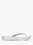 FitFlop IQushion Sparkle Flip-Flops, White