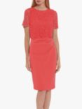Gina Bacconi Kora Lace Midi Dress, Orange Red