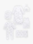 Purebaby Organic Cotton Essentials Collection Newborn Hospital Gift Set, Pack of 6, White