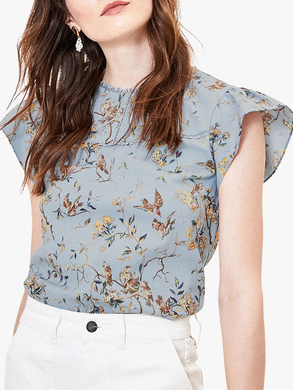 bird print t shirts women's