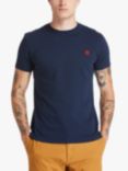 Timberland Dunstan Short Sleeve Logo T-Shirt, Dark Sapphire