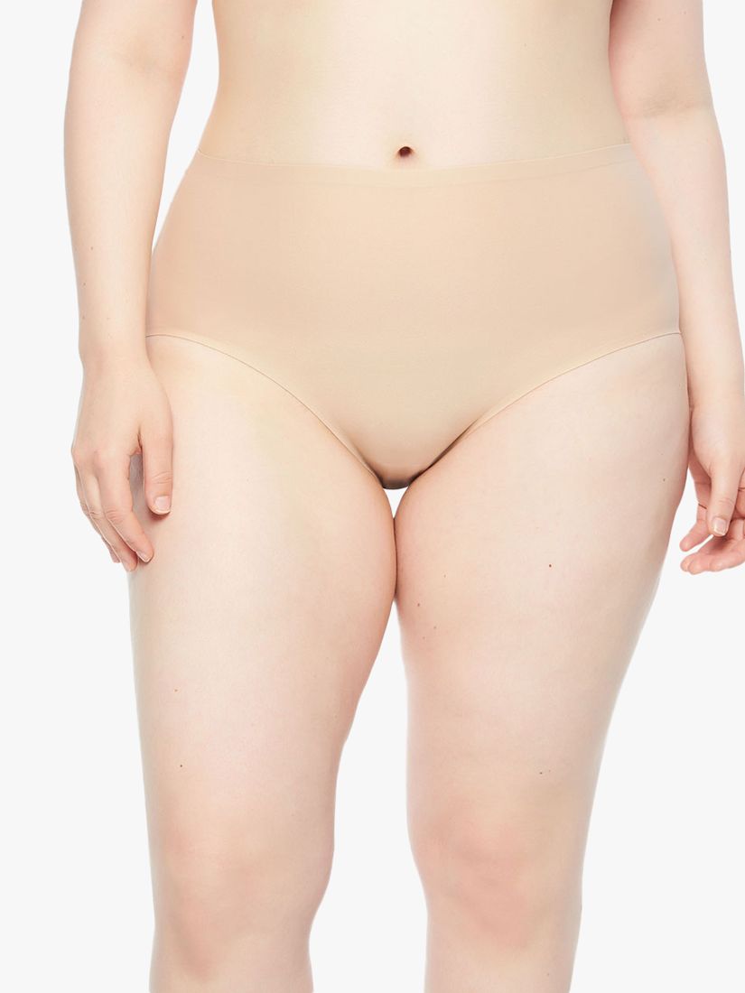 Chantelle Soft Stretch High Waist Plus Knickers, Beige Nude at